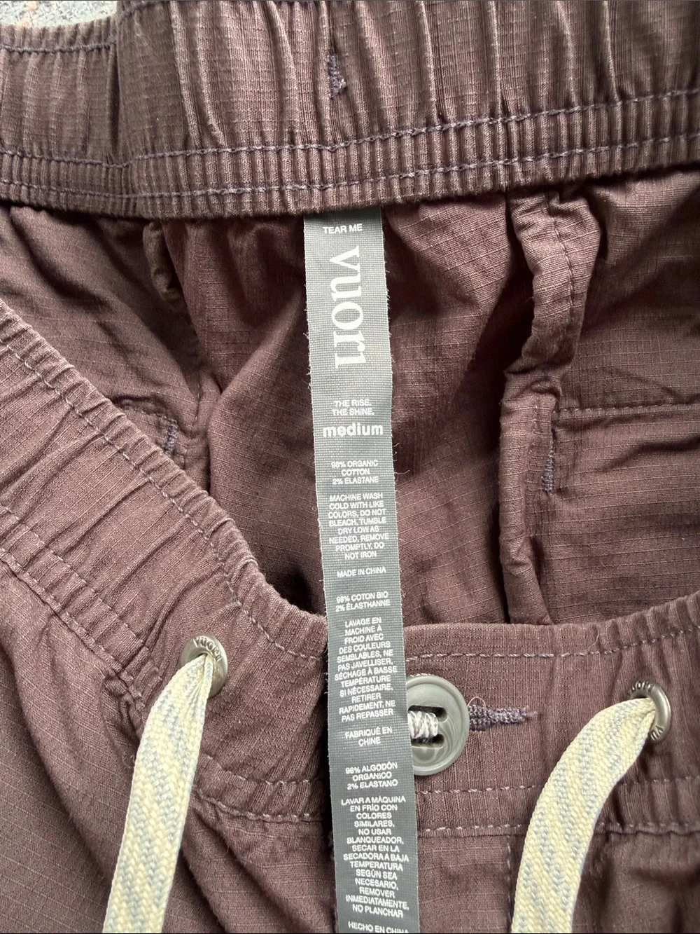 Vuori Men's Brown Shorts with Drawstring